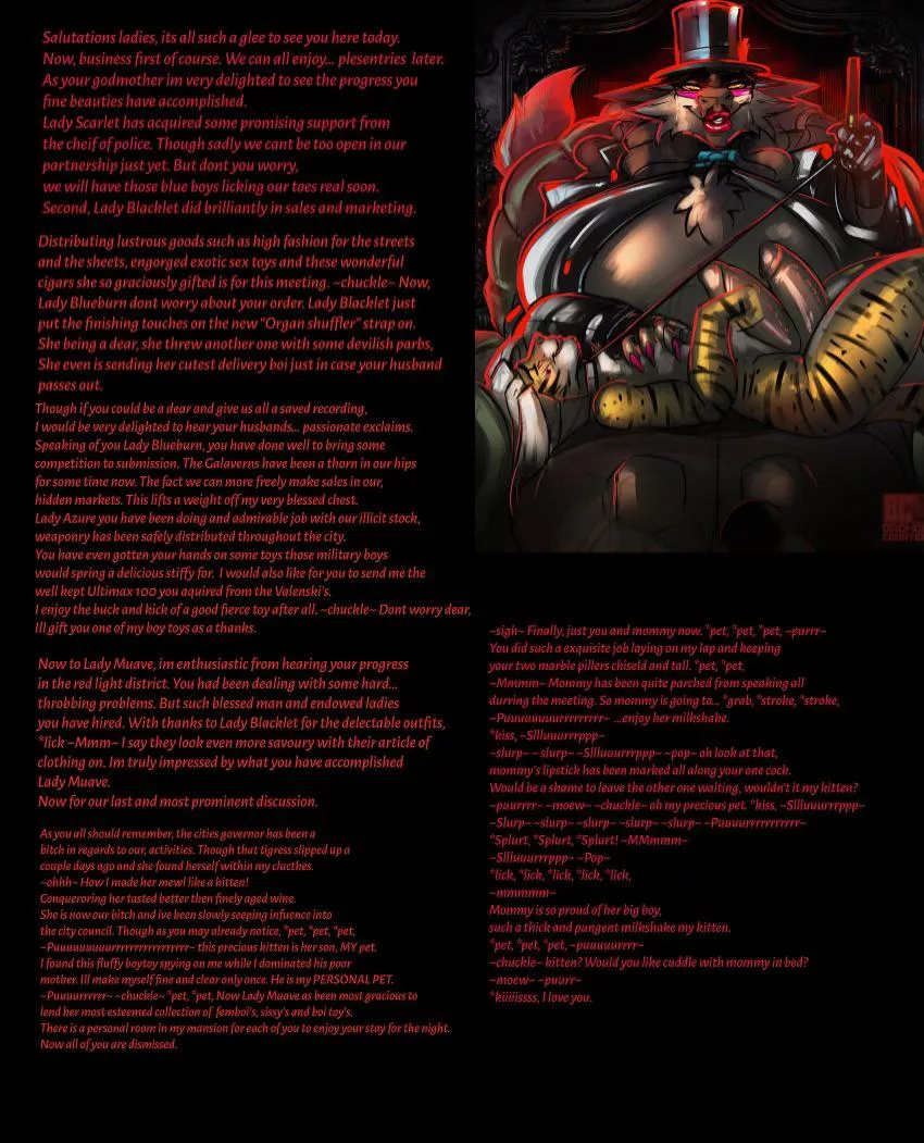 Godmother has been busy (Femdom) (Furry) (Boss) (Mommy kink) (Pet) (artist: djpuppeh)