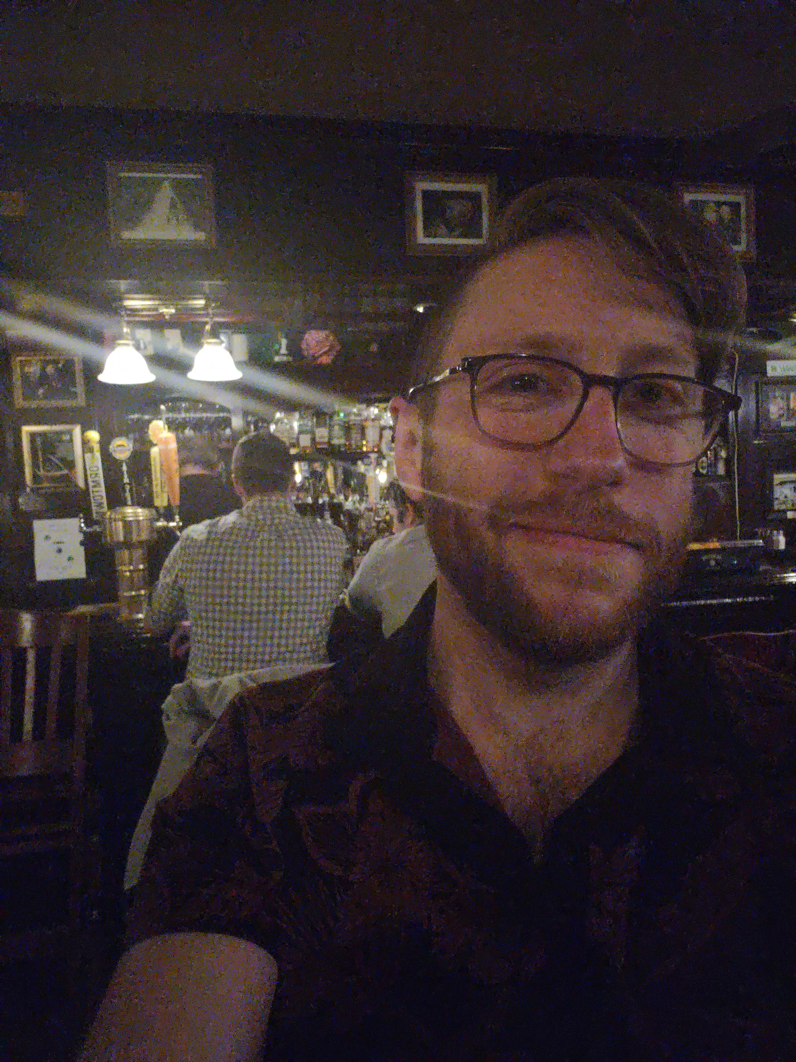 Great night with friends, but home with no one to cuddle.