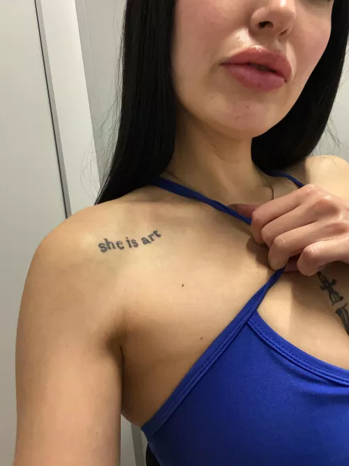 i love my tattoos and your dick :)