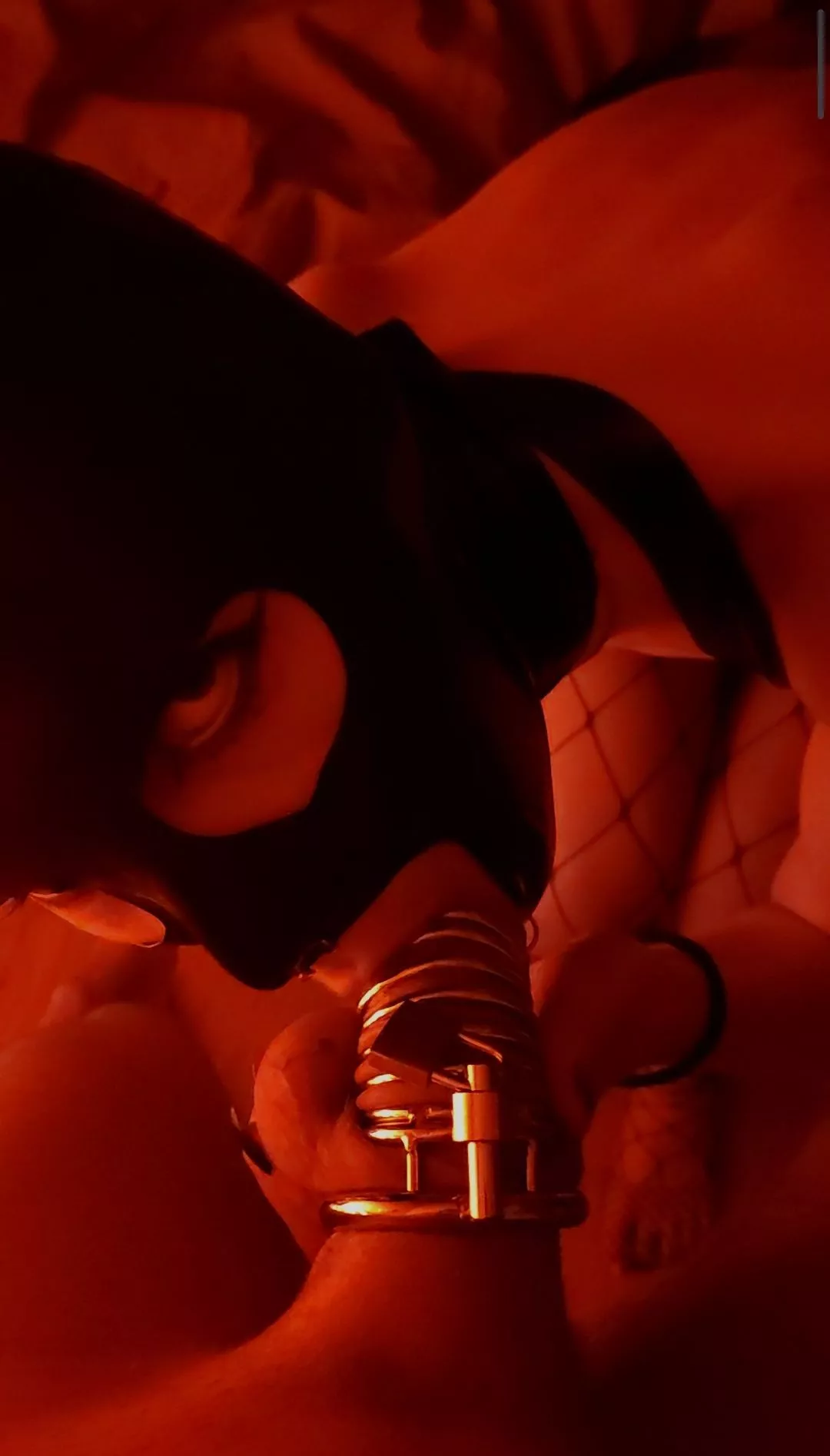 I love to hear him moan while I suck on his cage