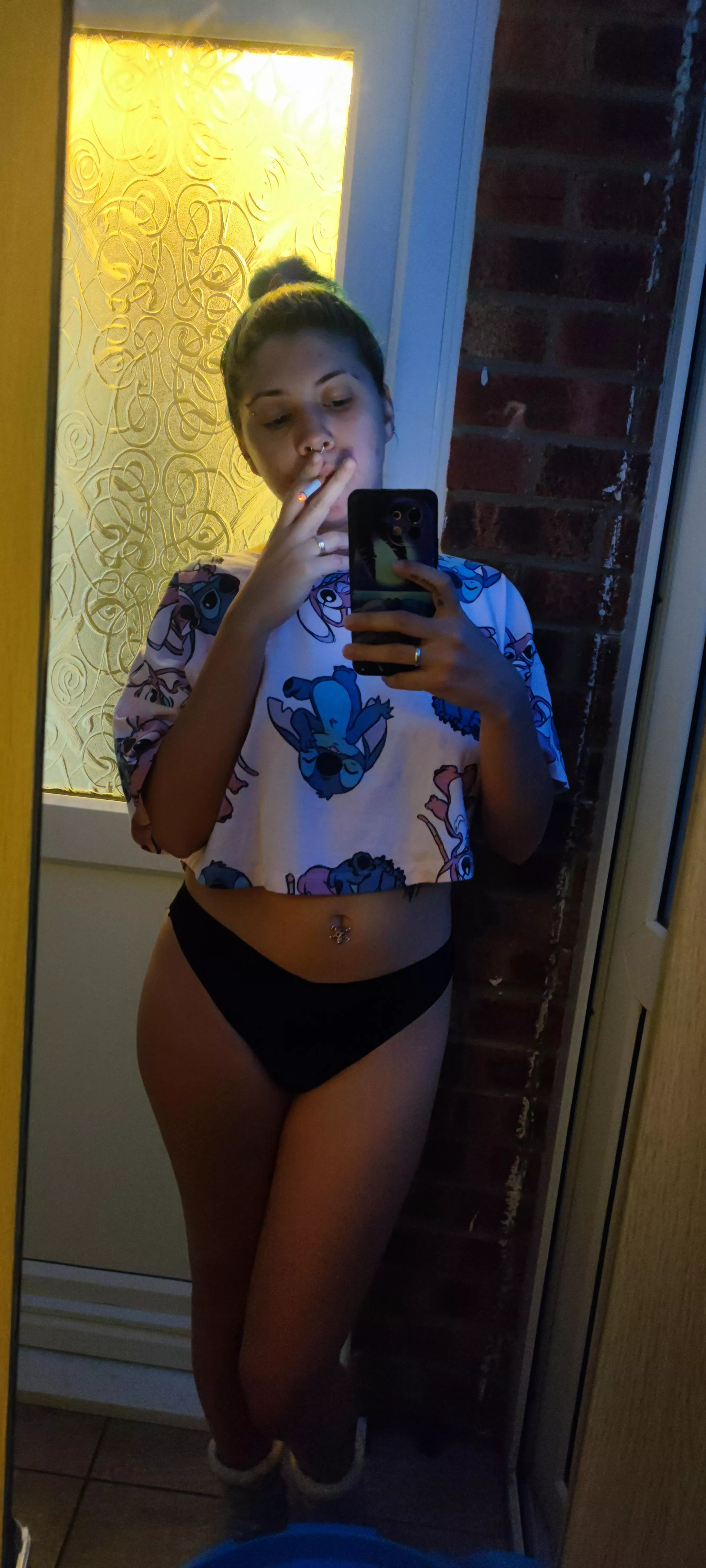 It's cold here, but I still felt hot 😈