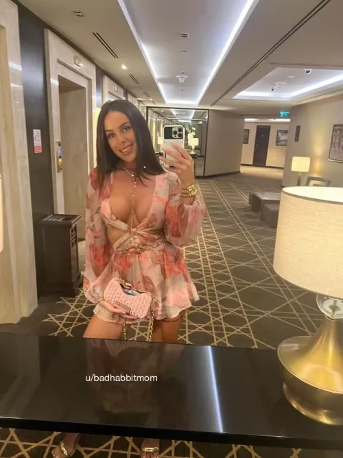 just looking so good wearing this tight dress