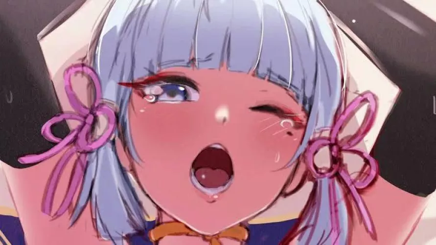 LF Color Source: Ayaka, tears, armpit, long black gloves, lewd