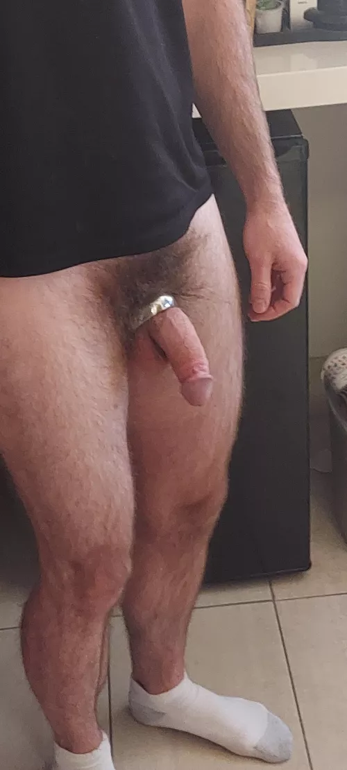 My cock ring looks good in all that fur