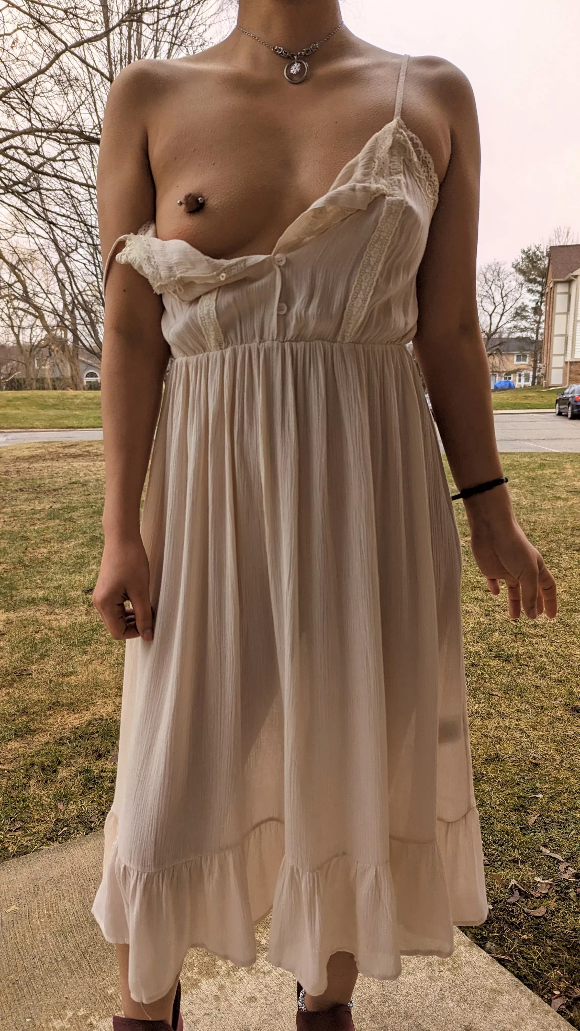 Oops, my dress slipped!