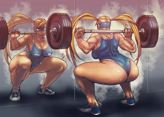 Rainbow Mika does squats (ButcherBoy) [Street Fighter]
