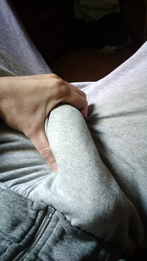 Semi hard morning bulge