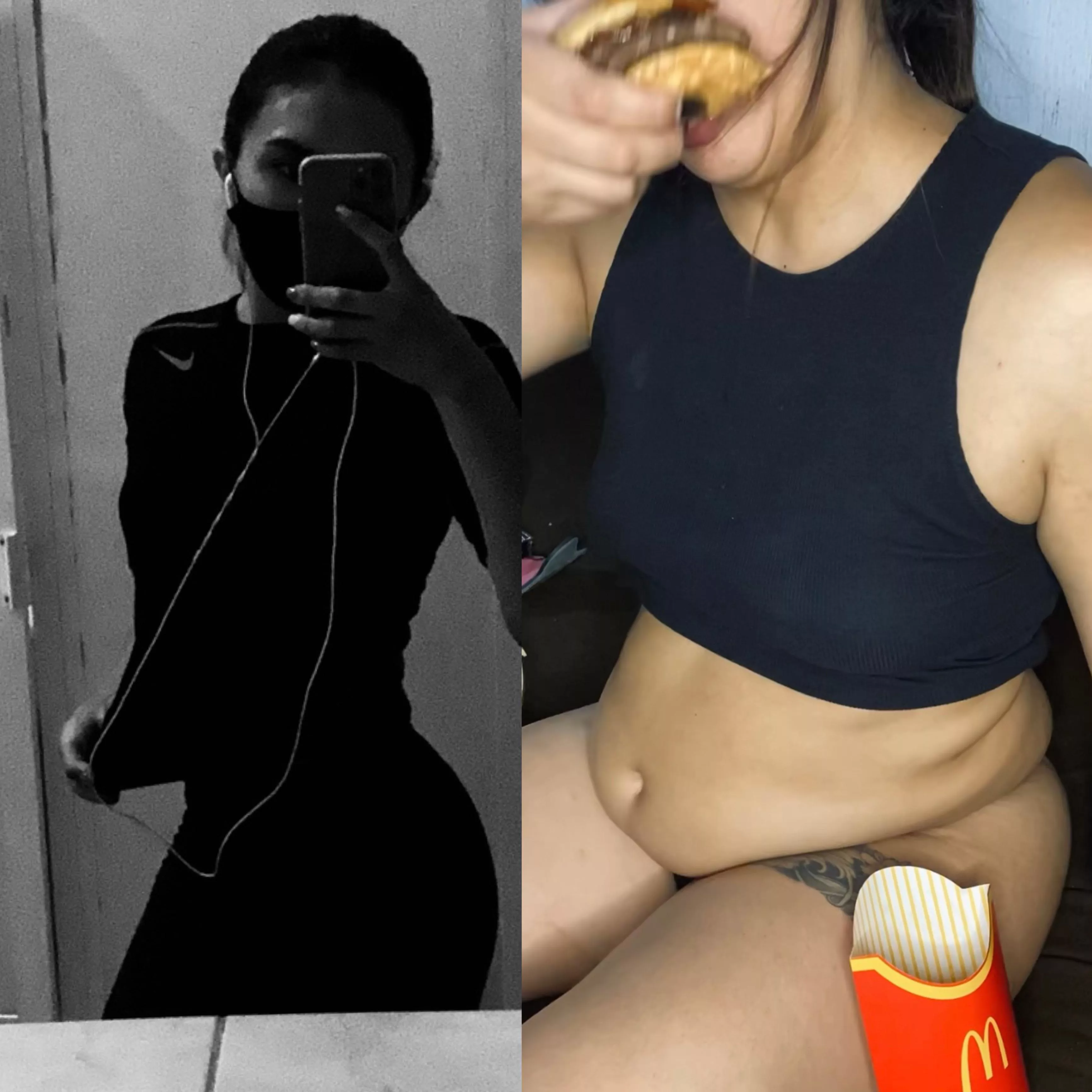 Still going to the gym, the only difference might be my diet😵‍💫