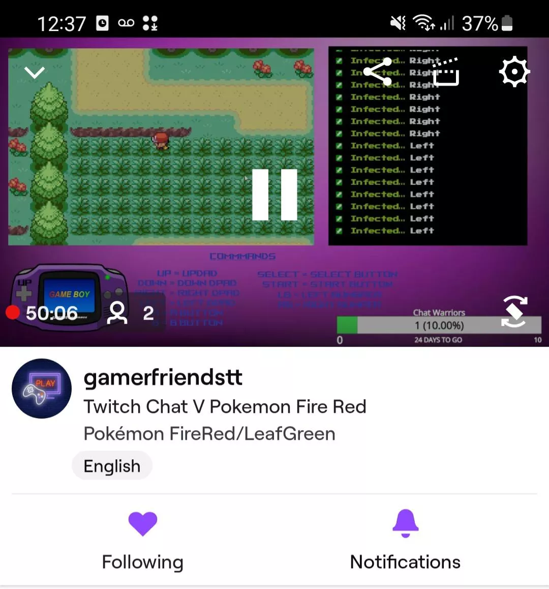 Twitch V Pokemon