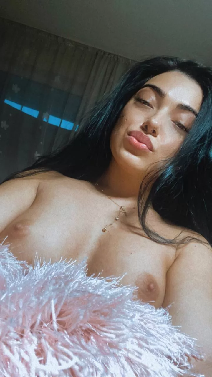 Your wet tongue will caress my excited nipples