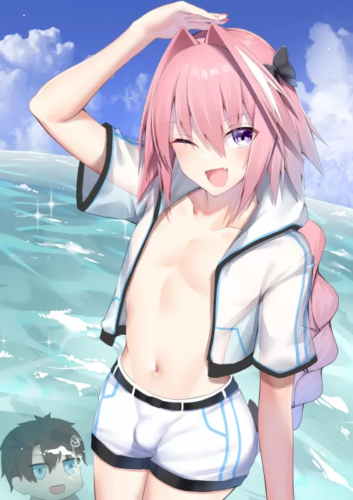 Astolfo Enjoying The Ocean ( Kitajima Yuuki) [Fate]