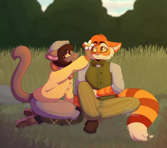 freckle and ivy <3 [art by me, @silverstarlily on Twitter]