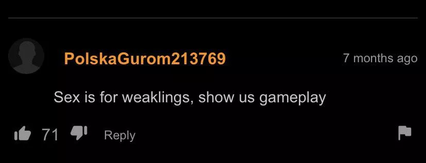 Gamers only care about 1 thing and its sick