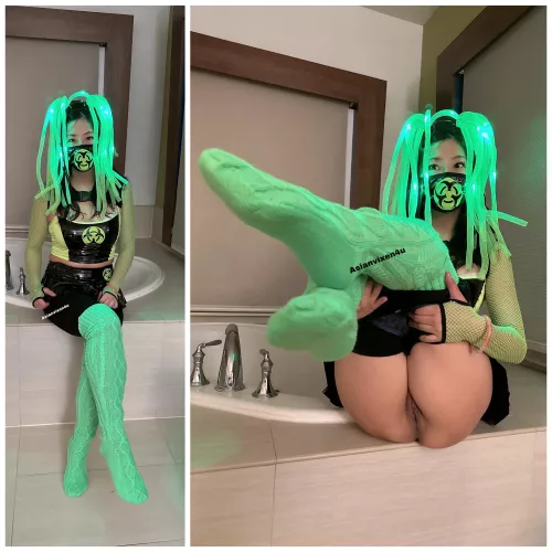 Going wild in neon socks