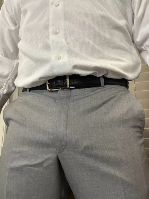 Hey, try to make it a little more subtle when you're stealing glances at my cock, ok?