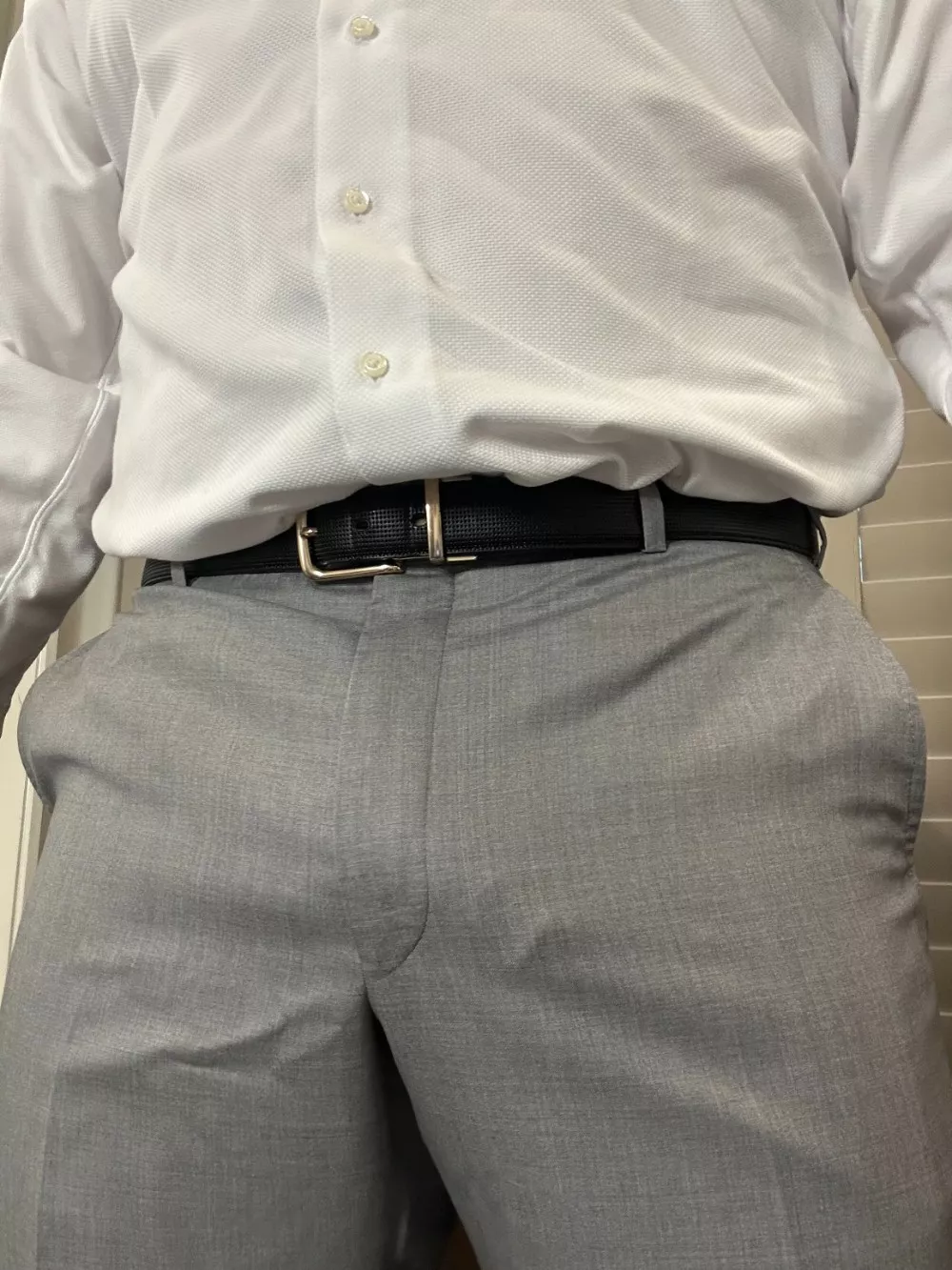 Hey, try to make it a little more subtle when you're stealing glances at my cock, ok?