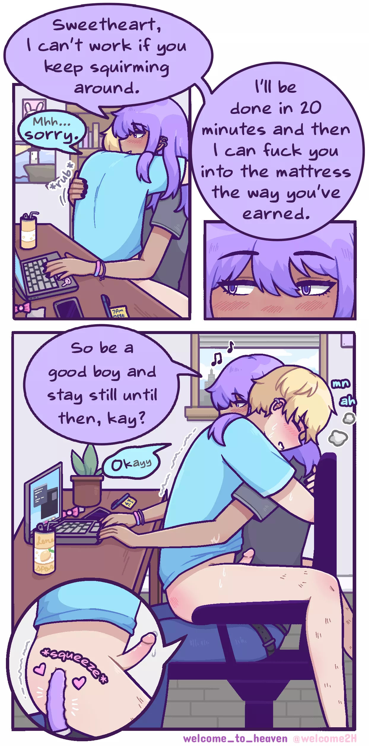 Keeping her boyfriend entertained while she works 🎶 [OC]