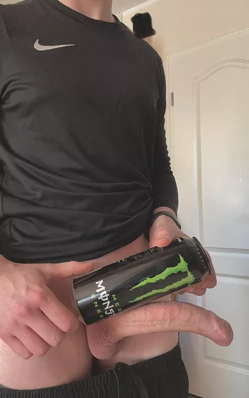 My cock vs Monster can. What would u pic if u could? 😈