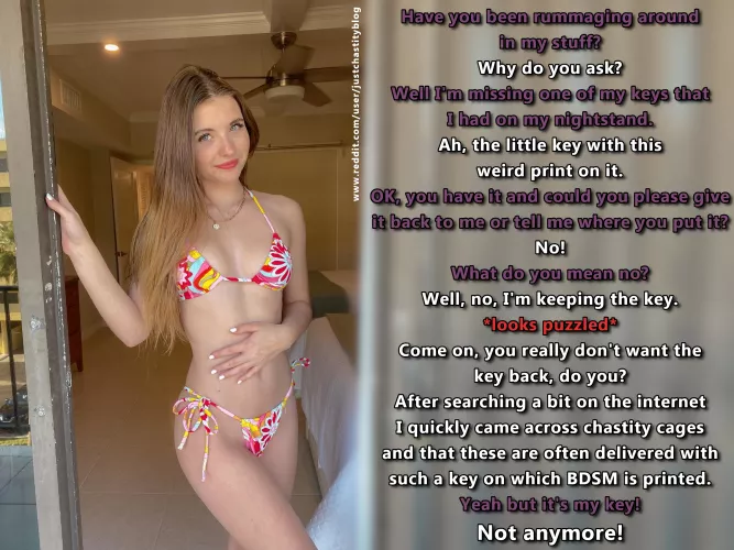 She found the key and understood what it was for, now I guess she will keep it!