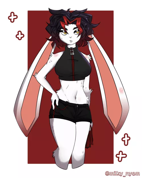 She's a little sweaty after working out [art by me, twt: @milky_nyom]