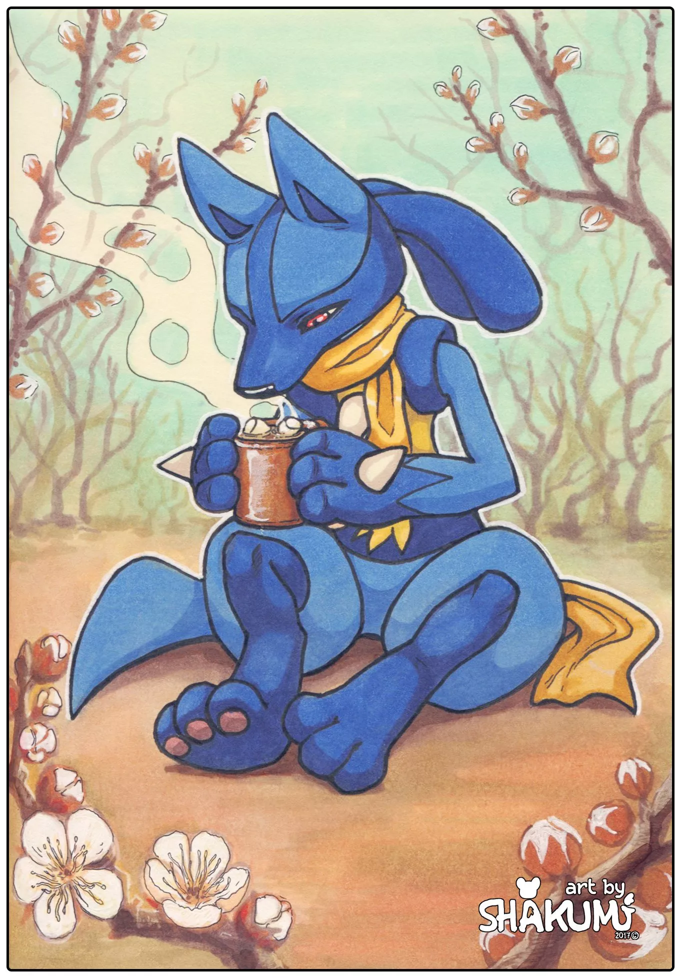 A hot chocolate☕️💙 (art by me)