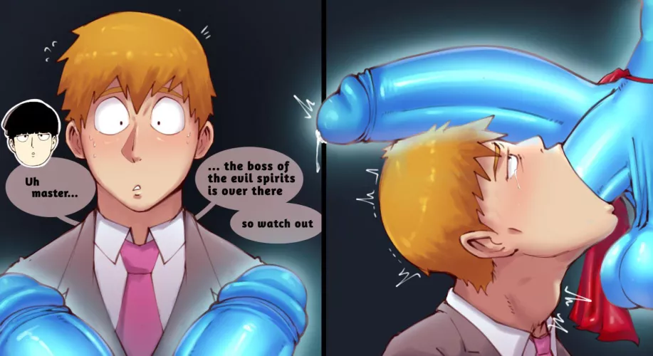 Arataka Reigen from Mob Psycho 100 Sucking (@paldraws)