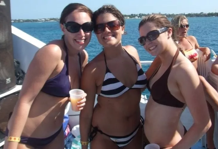 booze cruise bikini babes