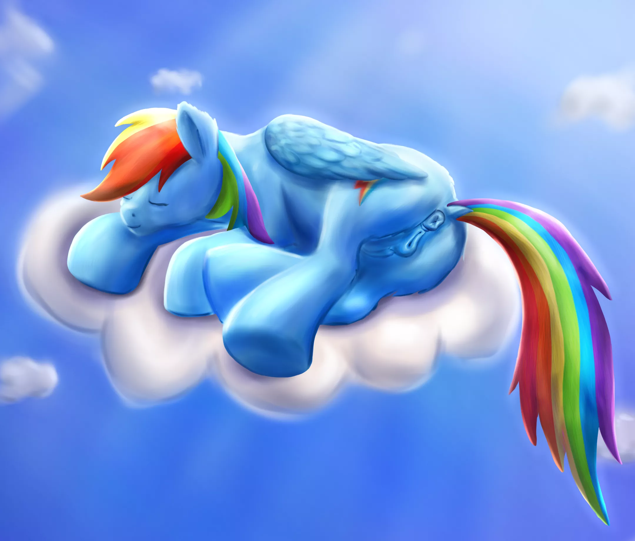 Dashie having a nap ^^ (by Callichrome)