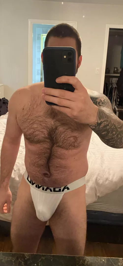 God hubby looks good with his new jock💜🤤🤤