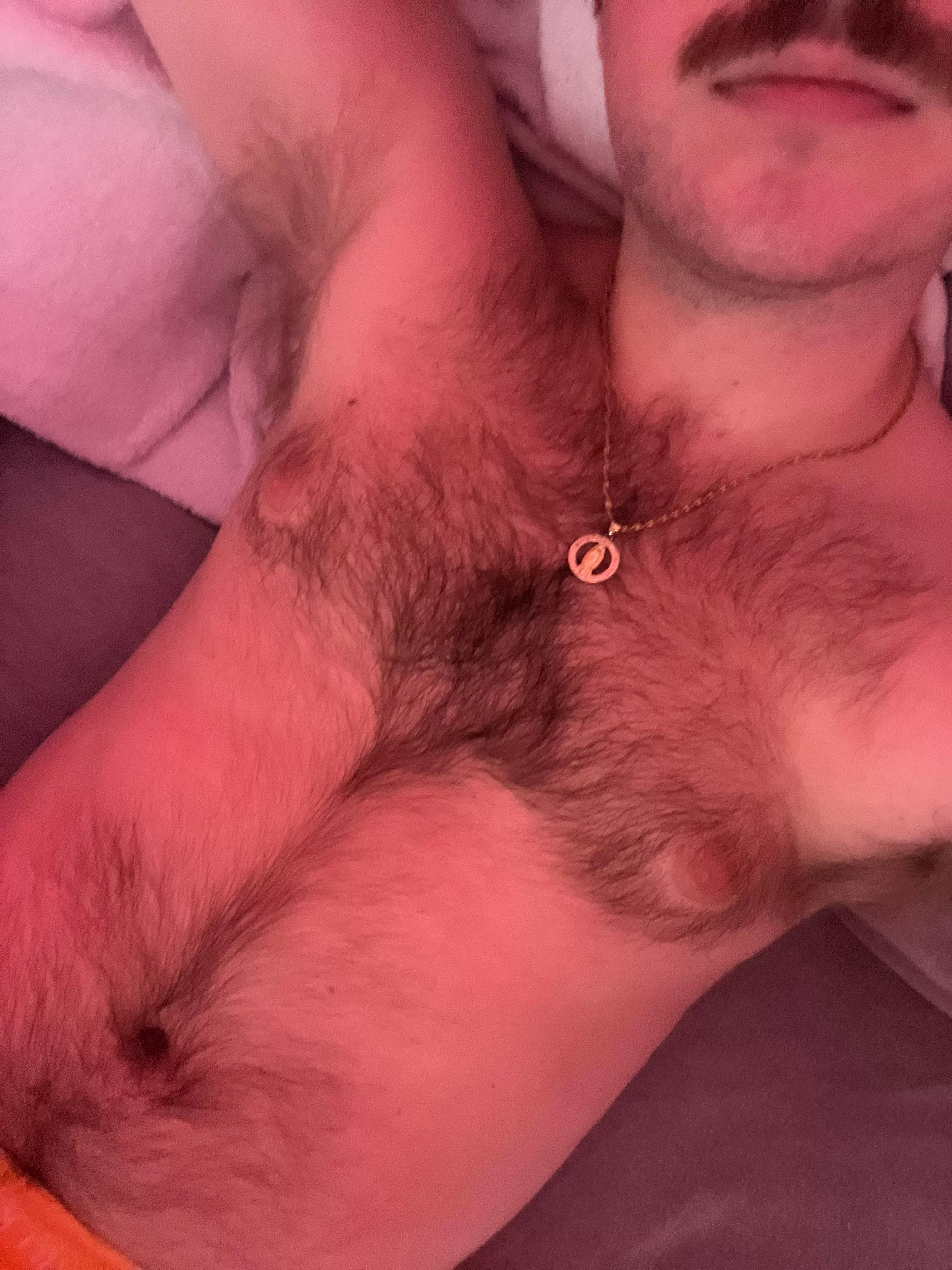 M 23 Not crazy hairy but fun to play with