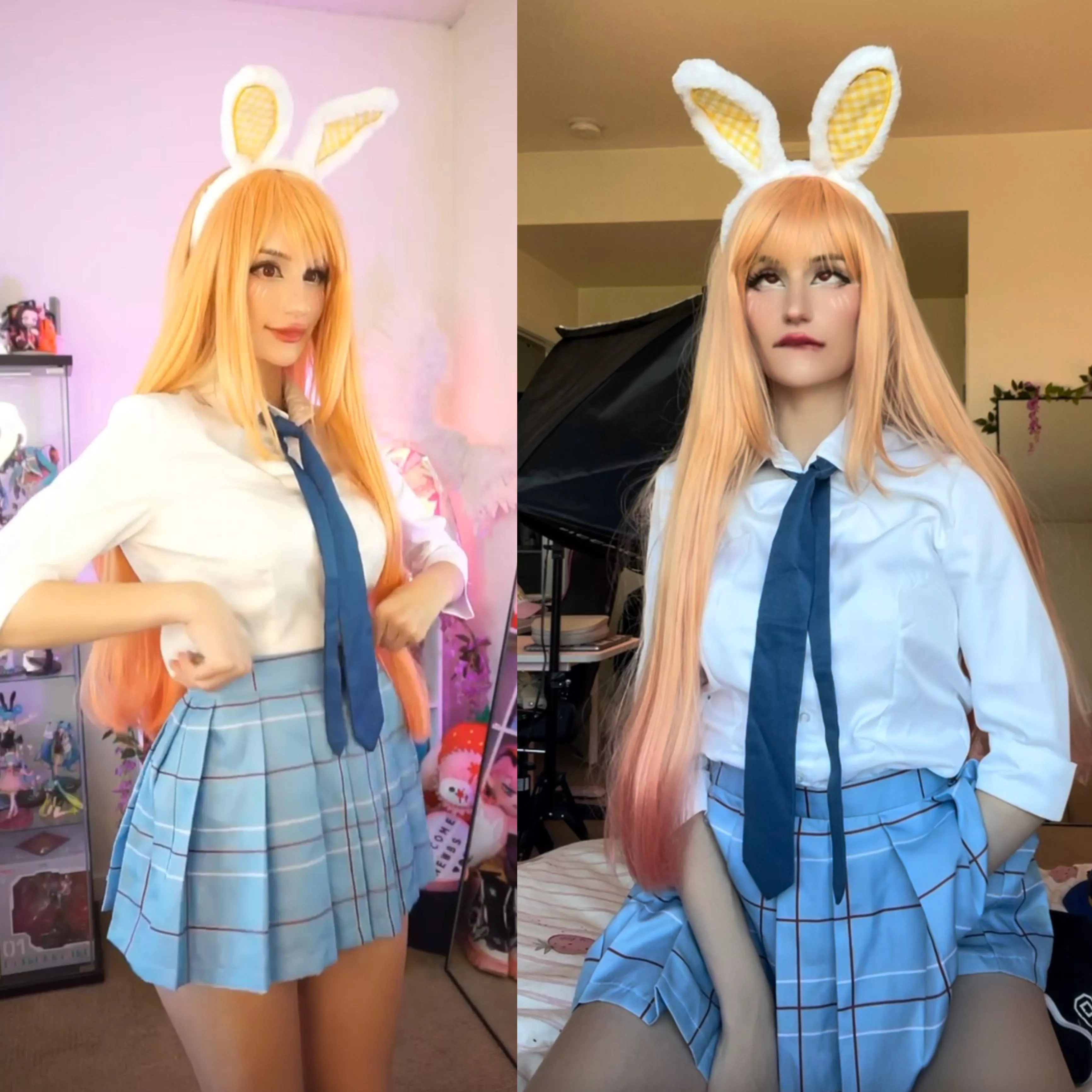 Me at school vs once I get home :3