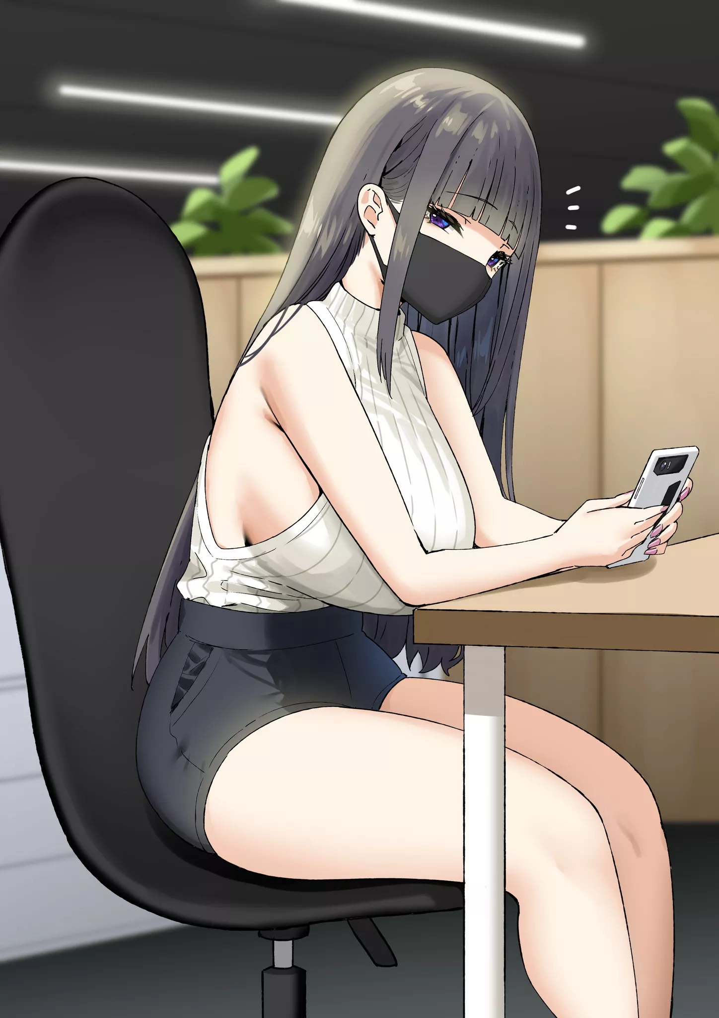 Scrolling on her Phone