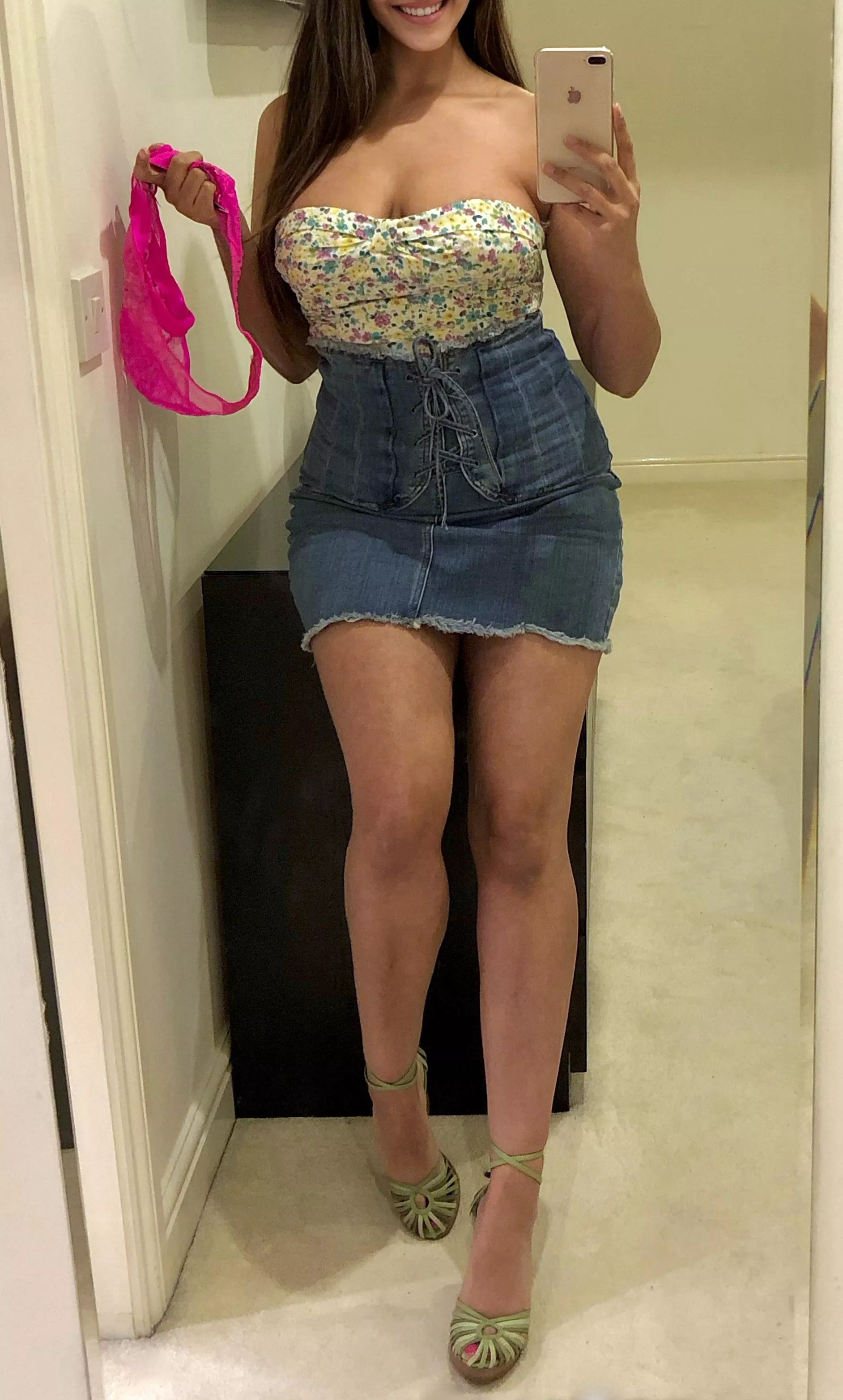 Spring weather means it's warm enough to not wear panties out... British Punjabi Indian