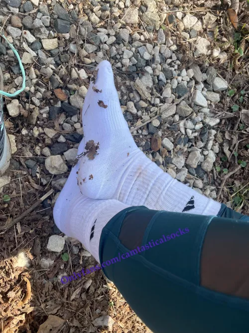 White Adidas Crew Socks