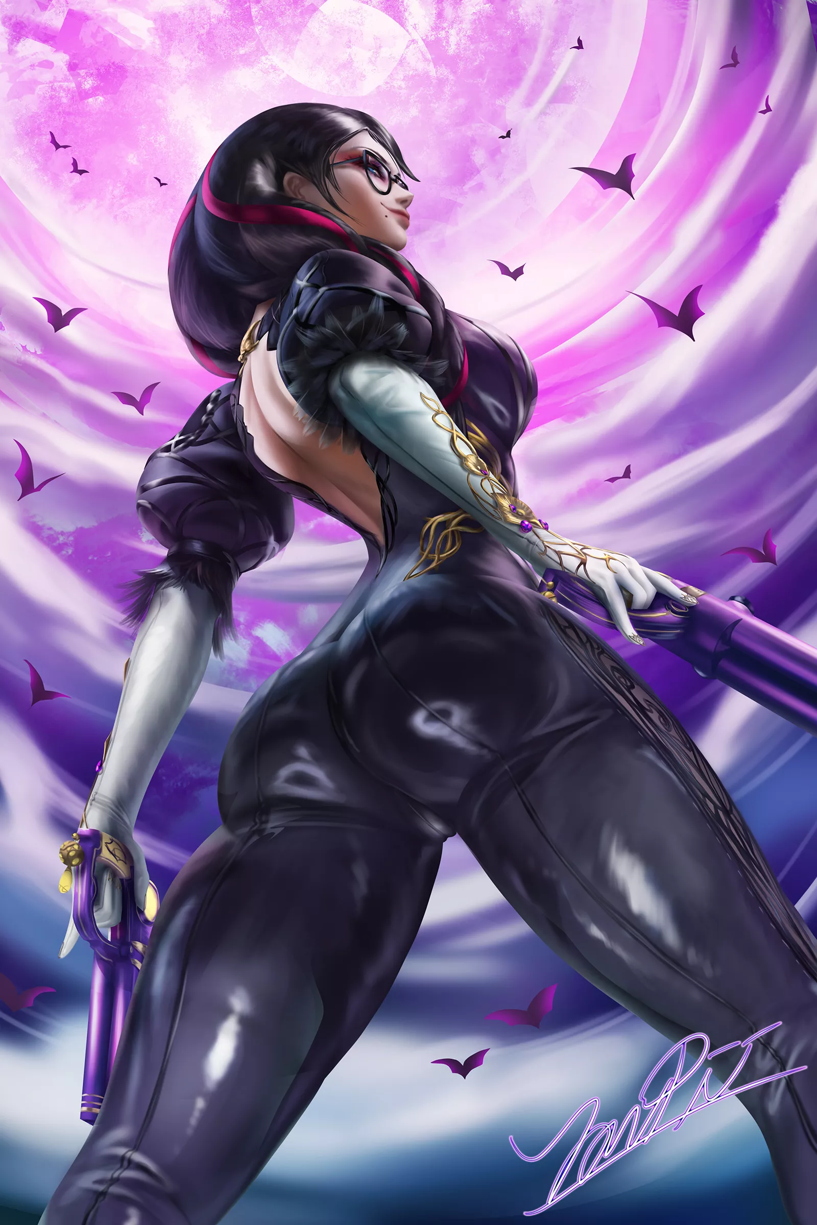 Bayonetta From Below (yonpii ) [Bayonetta]