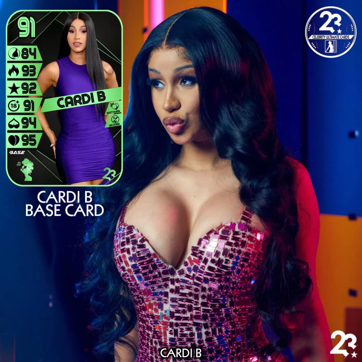 〽️ Celebrity Ultimate Cards .. 🎙 Cardi B Official Base Card !