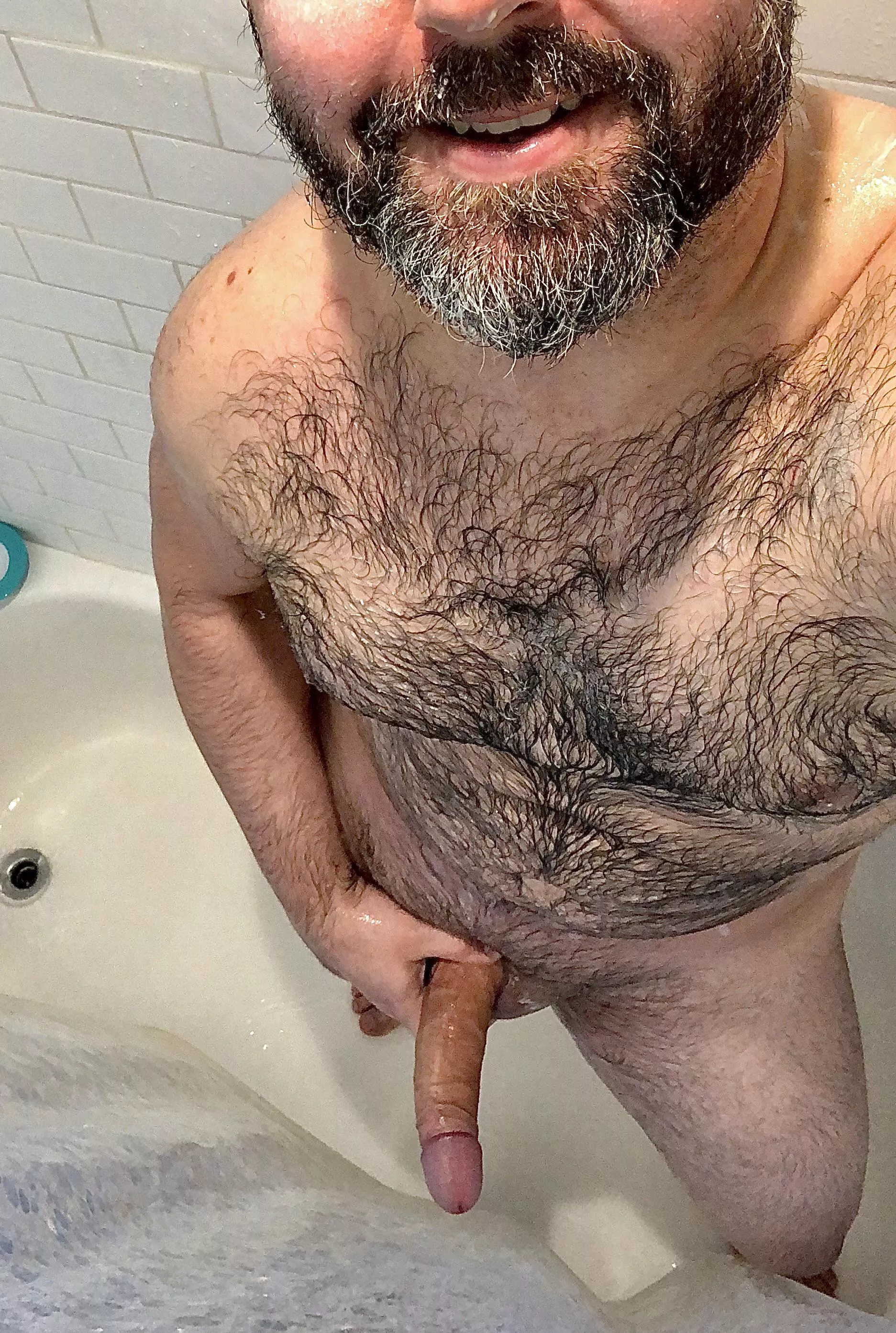Dadbods take up a lot of room in the shower, but if you want to join me, there’s a fun way to make eight inches of room for you. (42)