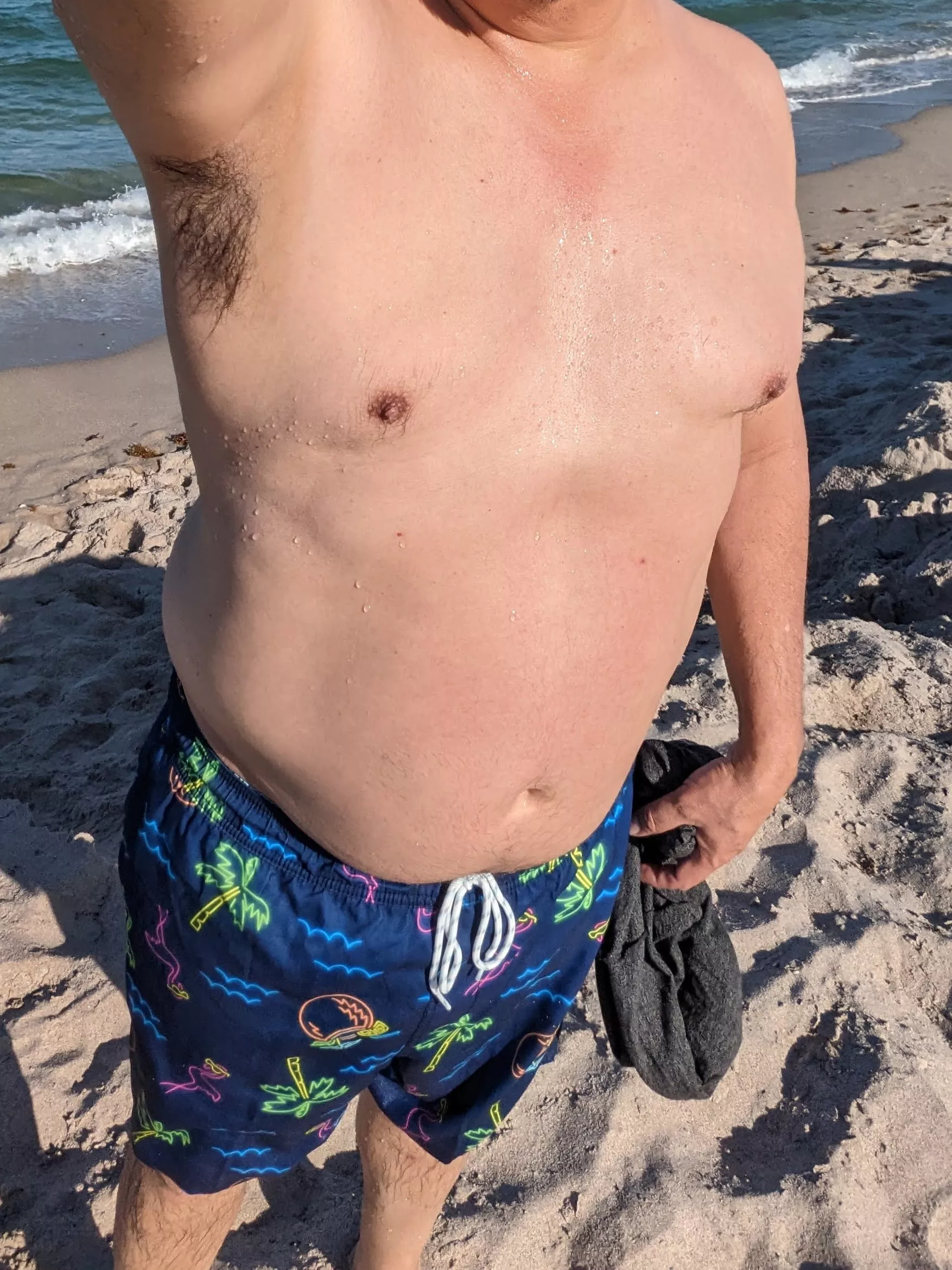 Denver man visiting the beach