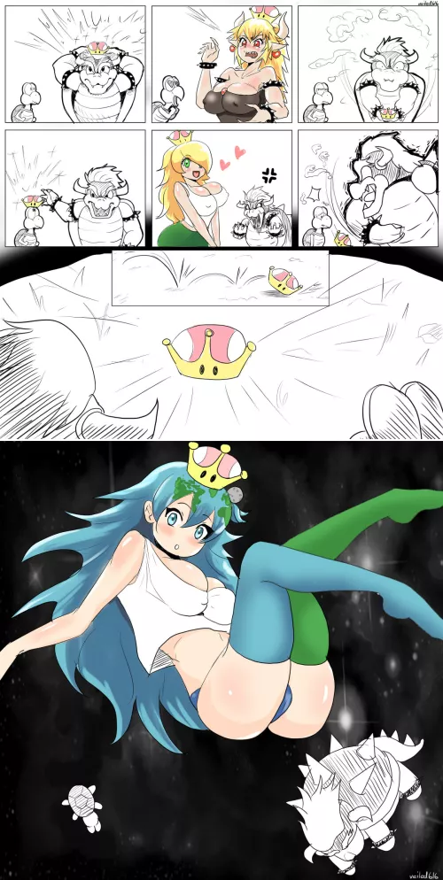 Earth-chan meets Bowsette