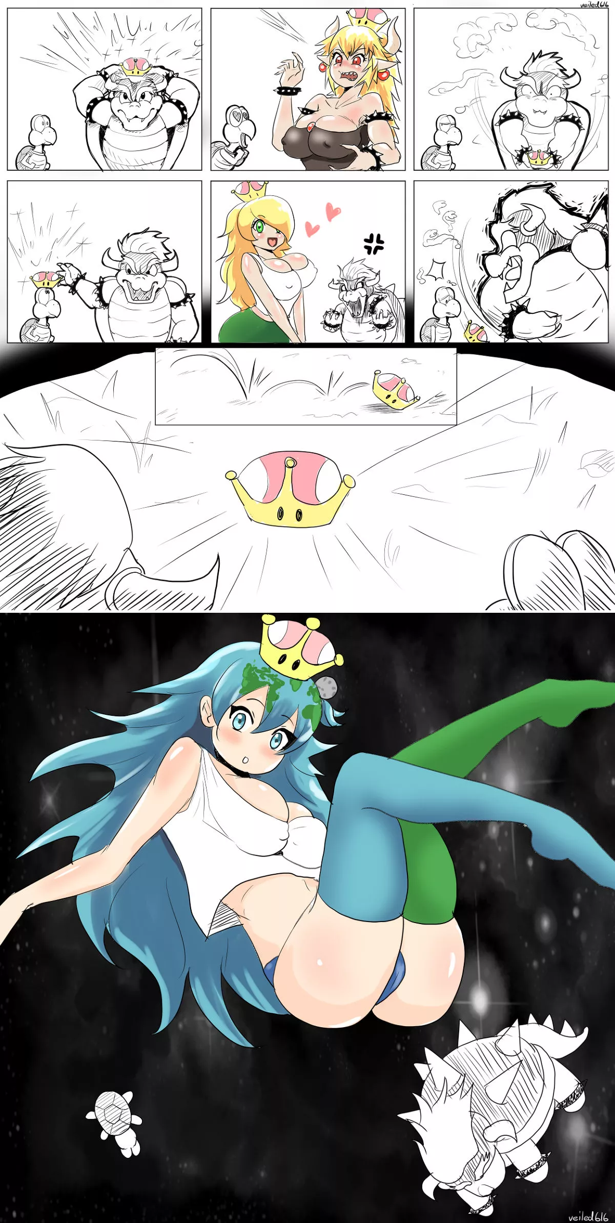 Earth-chan meets Bowsette