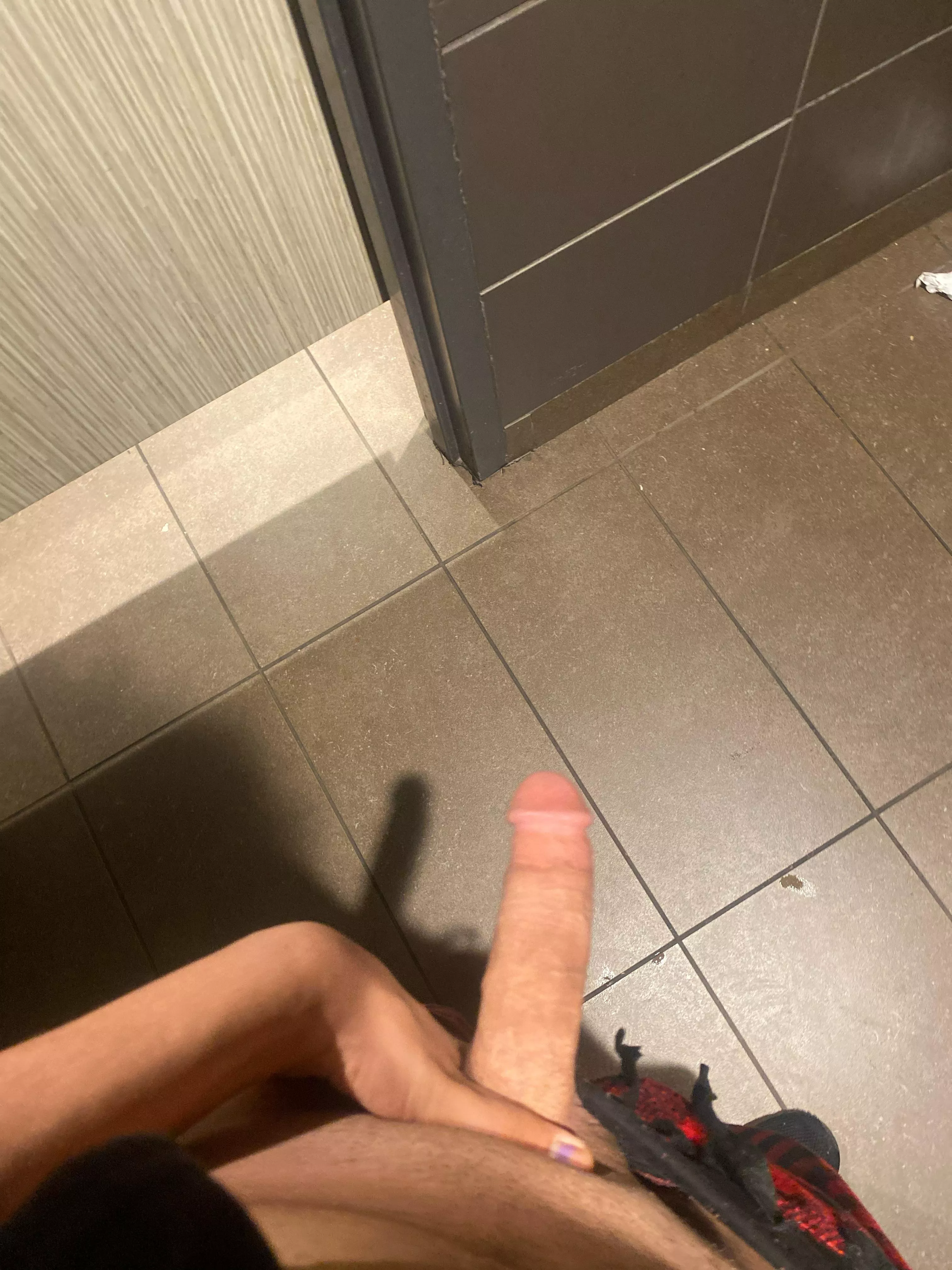 getting food but had to run to the bathroom quick