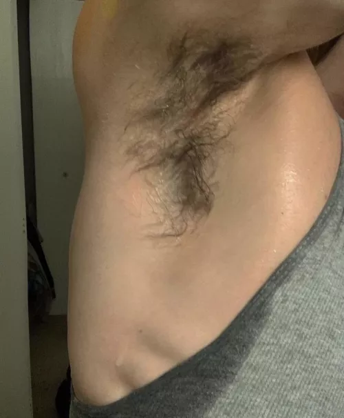 I know it’s wet from my sweat. But would you dare sniff or lick it?