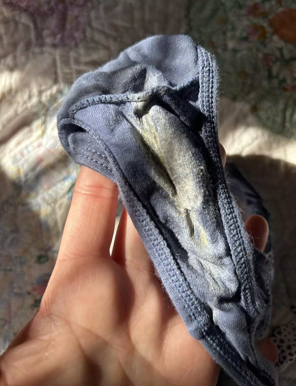 My cream looks so good on blue