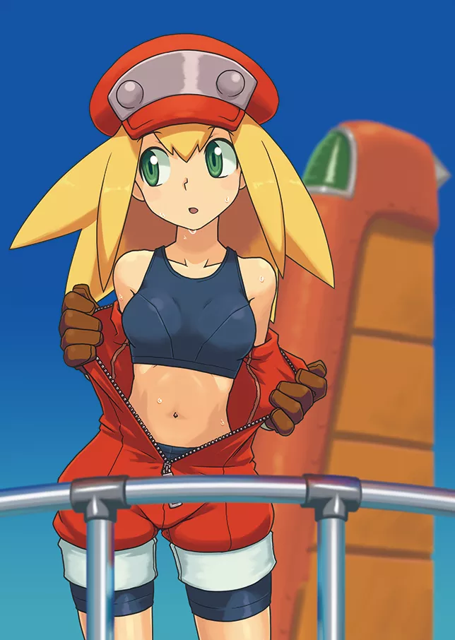Roll Caskett undressing (keiboxy) [Mega Man Legends]