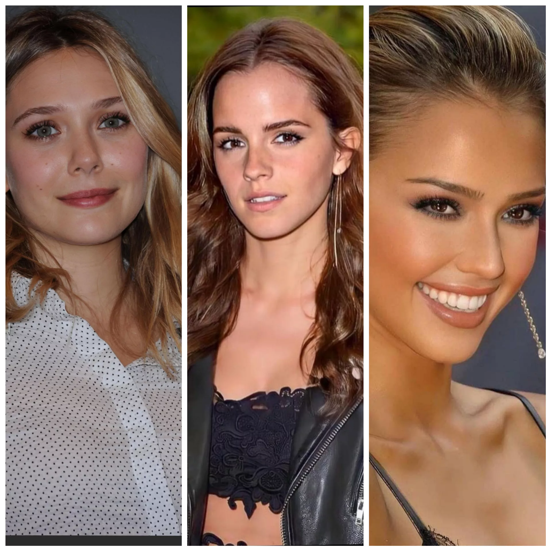 Super horny for Elizabeth Olsen, Emma Watson, Jessica Alba, and could really use some help from a bud for them