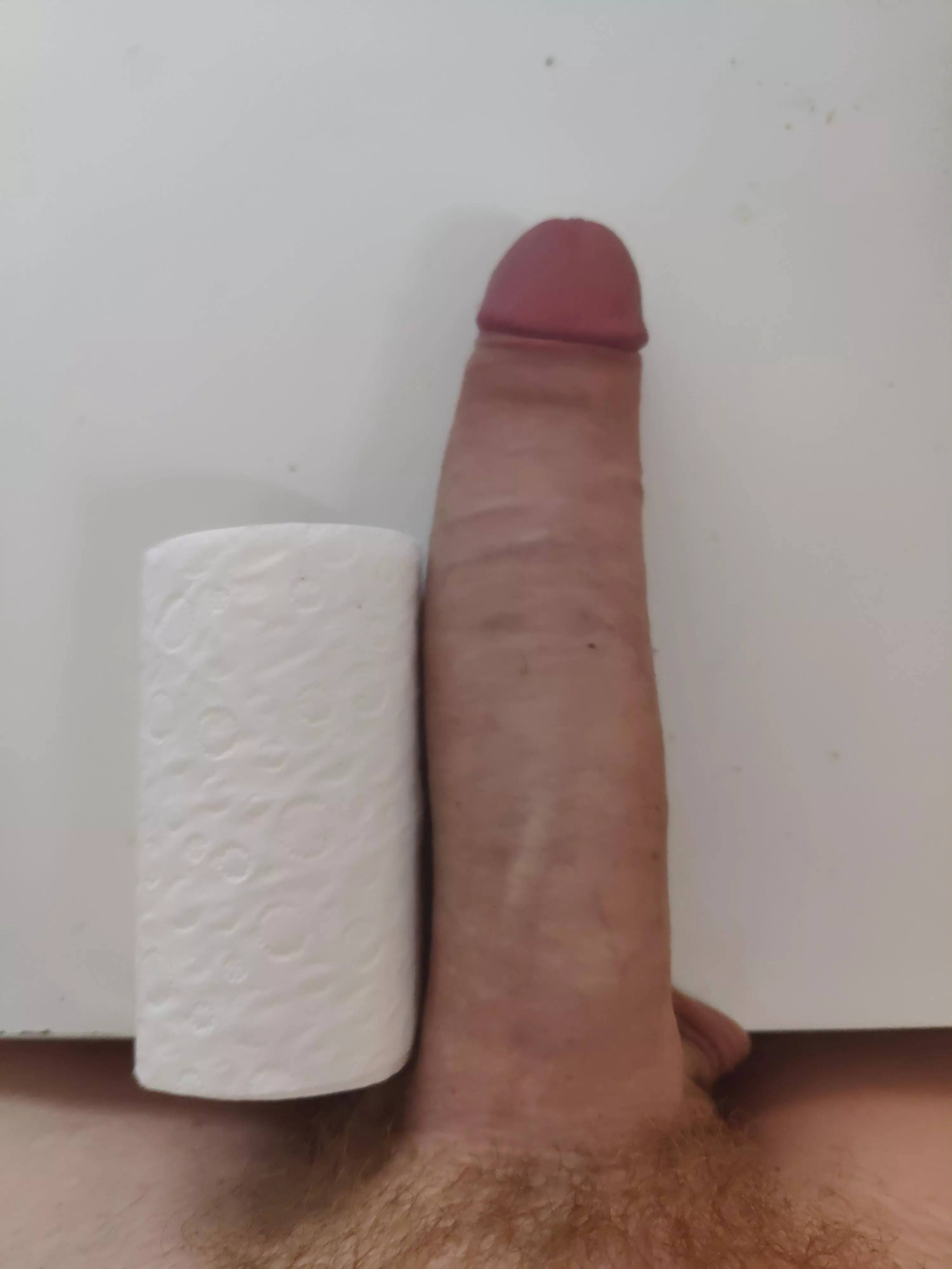 Compared to a roll of toilet paper