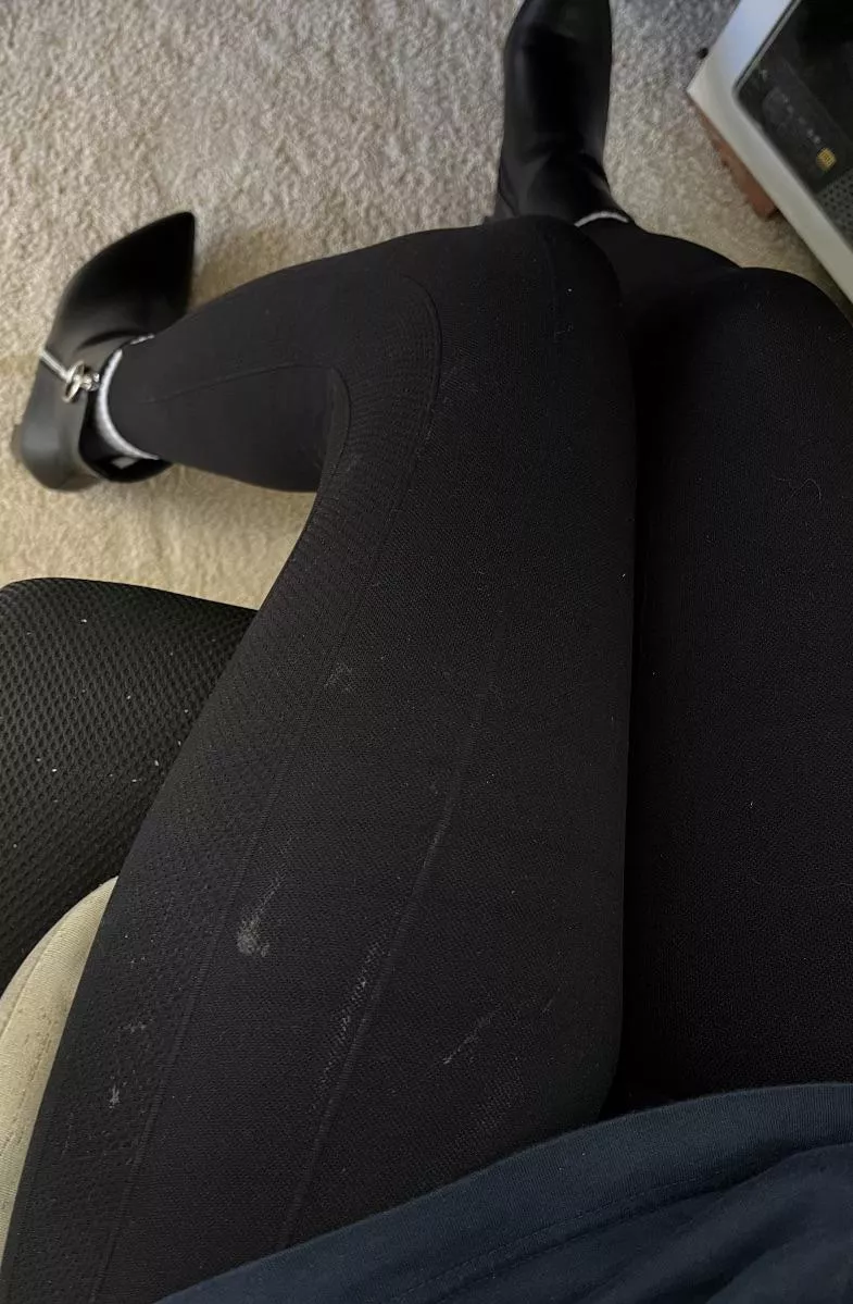 cum on my leggings at work