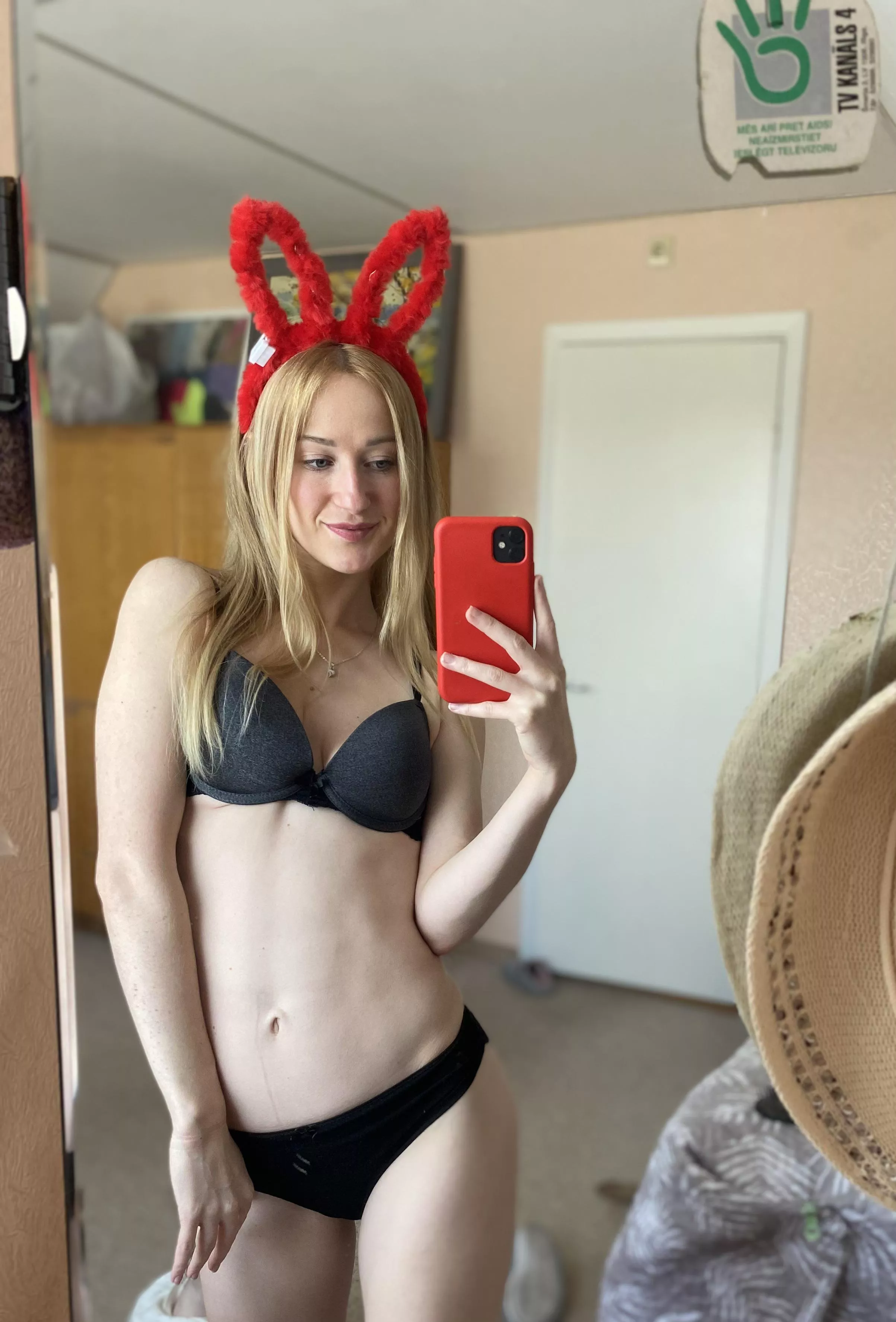 Cute bunny wants her cream