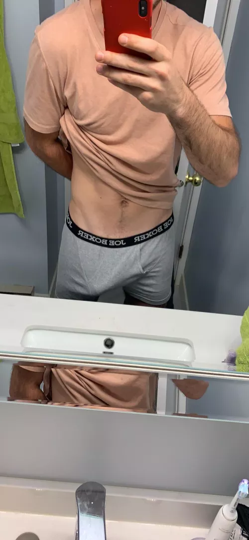 Grey underwear is flattering 😈