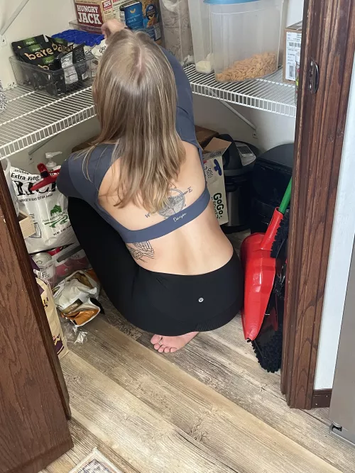 Just trying to find a snack after my workout